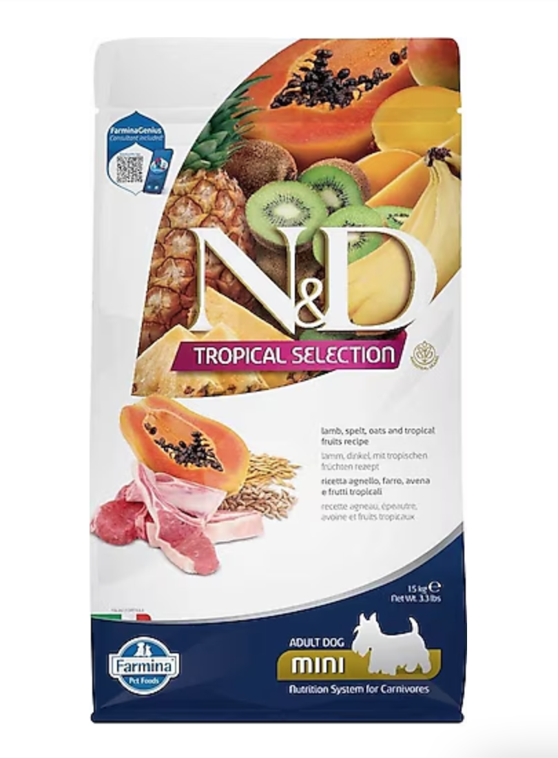 N & D Tropical Selection kuzu etli adult mini  köpek maması 1,5kg