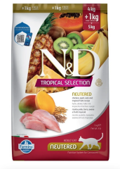 N & D Tropical Selection chicken  Neutered 4+1kg ( kısırlaştırılmış kedi için tavuk etli tropical meyveli mama )