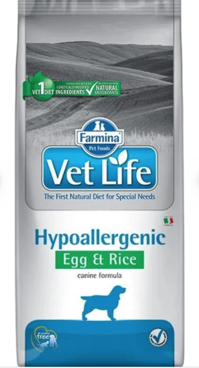 VET LİFE  Hypoallergenic Egg & Rice Köpek Maması 2Kg