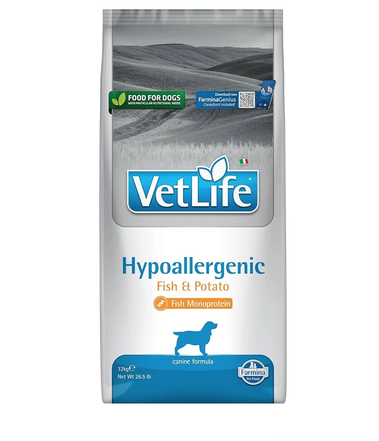 VET LİFE Hypo Allergenic fish&potato köpek 12kg(hipoalerjenik balıklı ve patatesli köpek maması)