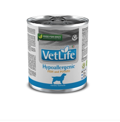VET LİFE Hypoallergenic fish&potato köpek konserve yaş maması 300gr
