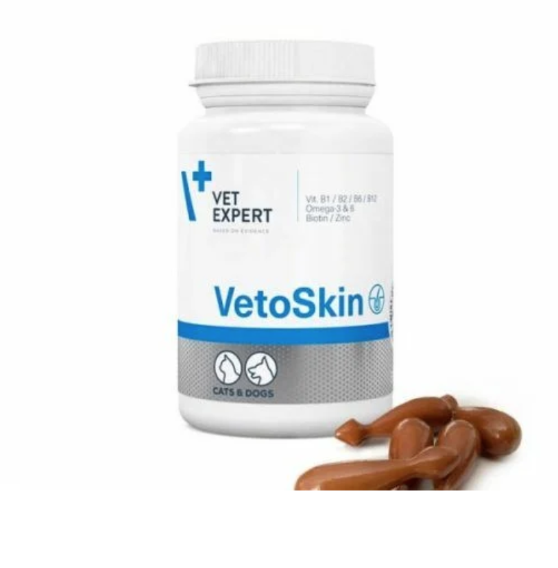 VETEXPERT Vetoskin 90 kapsül(Tüy dökülmesini önleyici içerikli)