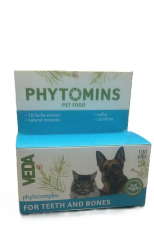 VEDAVET Phytomins For Teeth And Bones Kedi Köpek Tamamlayıcı 100 Kapsül