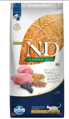 N & D Ancestral Grain Düşük Tahıllı Kuzu Eti ve Yaban Mersinli Kısırlaştırılmış Kedi Maması 10kg